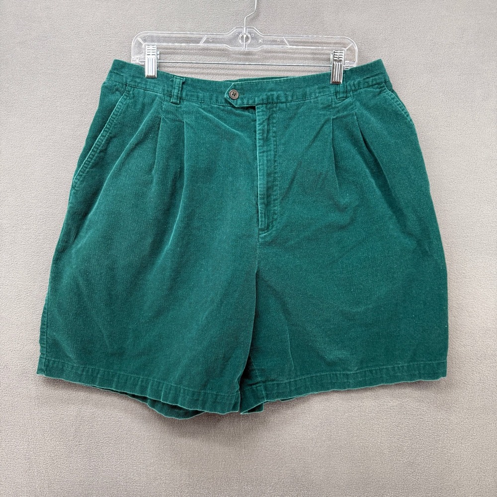 Westport Ltd Woman Teal Corduroy Pleated Shorts Size 20